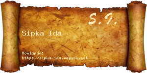Sipka Ida névjegykártya