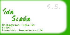 ida sipka business card